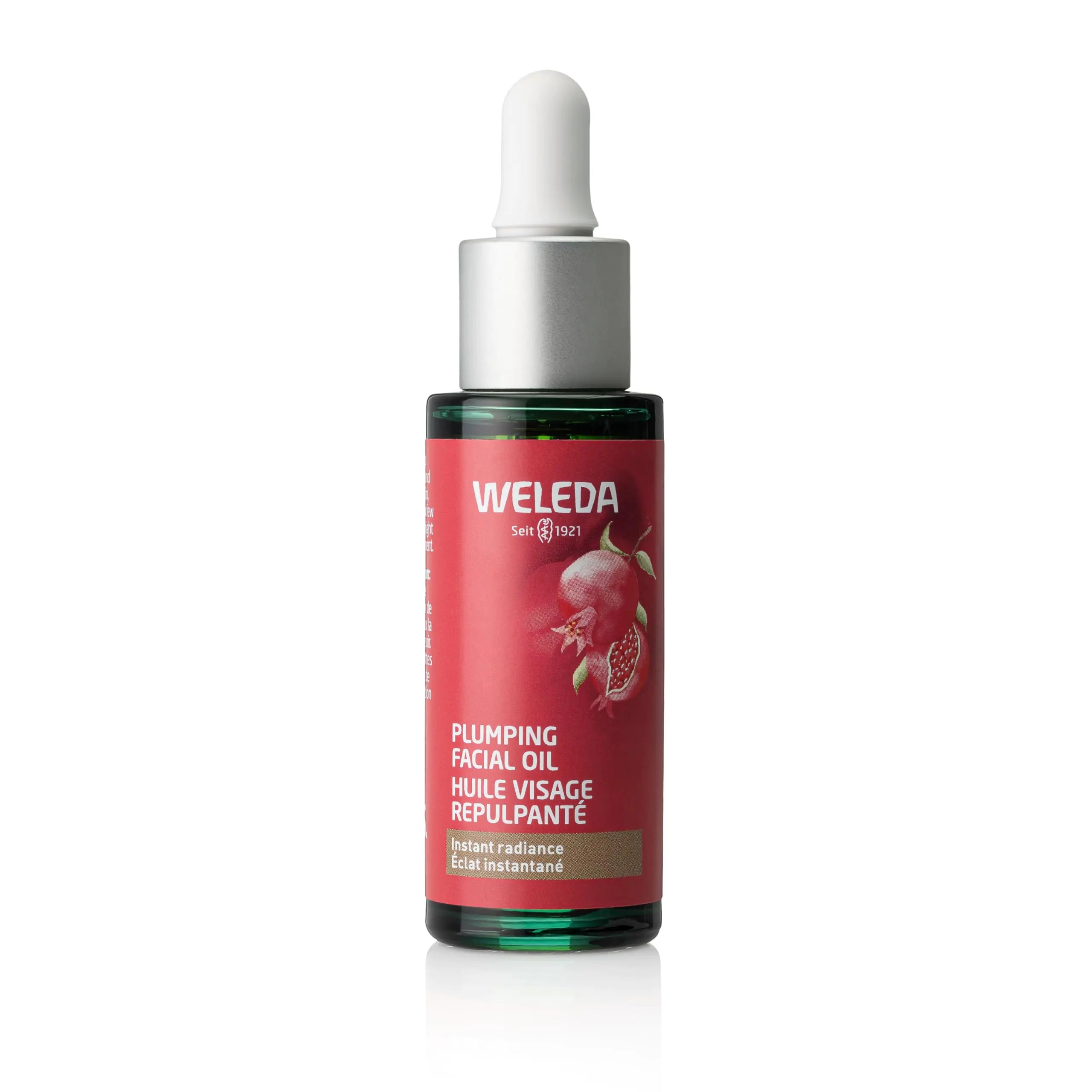 Weleda Face Care Plumping Oil 1 Fluid Ounce Plant Rich Moisturizer with Pomegranate Extract and Aloe Vera