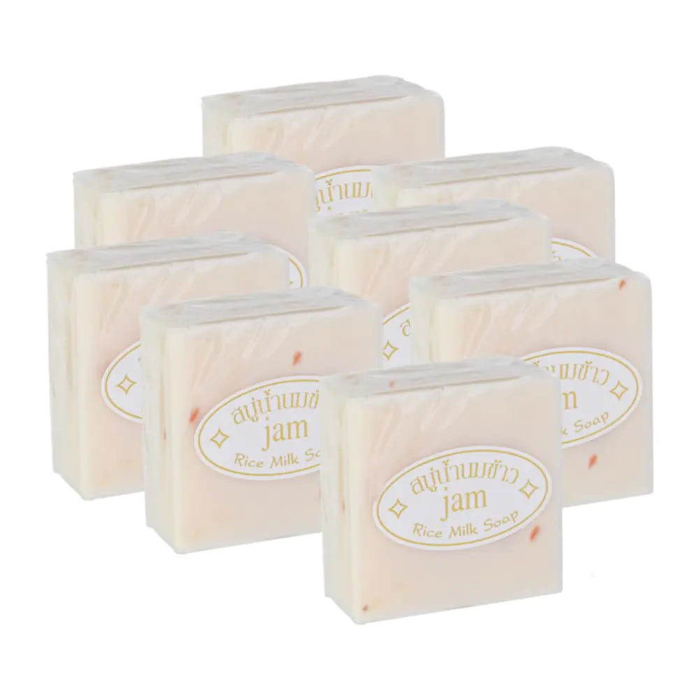 Maruomiki 4 PCS of Thai Rice Soap 65g Original Bath Soap Handmade Soap 8 Pieces Cold Process Soap 12 PCS RiMaruomiki 4 PCS of Thai Rice Soap 65g Original Bath Soap Handmade Soap 8 Pieces Cold Process Soap 12 PCS Rice Milk Soap Facial Soap Gift Soap (8PCS)